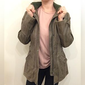 Danier EUC - Olive green leather jacket size S (8)